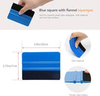 Luxiv Car Window Tint Application Tools Kit, 9 Pcs Vehicle Glass Protective Film Installing Tool, Squeegee Automotive Film Scrapers