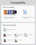 ESR for MagSafe Car Mount Charger,15W Magnetic Wireless Car Charger, for MagSafe Car Charging, Air Vent Dashboard Phone Holder Mount for iPhone Air 17 Pro Max 16 15 14 13 12, Galaxy S25, Fast Charging