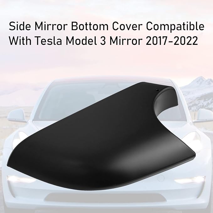 Jaronx Compatible with Tesla Model 3 Mirror Lower Cover 2017-2025,Left Drive Side Rearview Mirror Base Bottom Cover Trim Replacement for Tesla Model 3 Accessories(Left)
