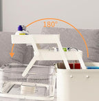 3-Tier 12 x 9 x 7 Medicine Organizer, Medicine Cabinet Organizer with Portable Pill Case, Multipurpose Plastic Box for Storag