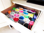 Evelots Honeycomb Drawer Organizer - Set of 4, 112 Slots, Easy Snap-Together Assembly, Adjustable & Durable Plastic Dividers,