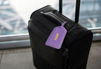 Personalized Monogrammed Leather Luggage Tags - 2 Pack