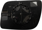 TRQ Right Passenger Side Mirror Glass Convex Snap On Compatible with 2016-2019 Ford Explorer 2013-2019 Ford Police Intercepto