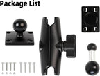Car Mount for CarPlay Screen, Aluminum Alloy Medium Arm & Square Plate AMPS Base, Truck Vehicle Dashboard Mount for in-Car Monitors CarPlay Mounts