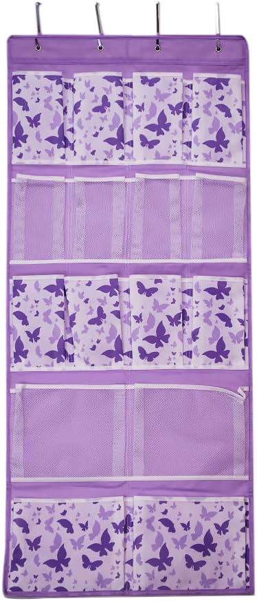 16 Pockets Over Door Hanging Storage Organizer with 4 Kinds Pouches for Shoes,Sock,Hat,Underwear,Handbag,Cosmetics,Toiletry,B