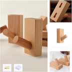 HomeDo Adhesive Wall Hooks Hat Rack, Wooden Coat Hooks Wall Mounted, Decorative Hooks Single Organizer Hat Hanger Towel Rack,