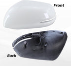Left and Right Side Mirror Cap Covers With Trun Signal Compatible With 2017-2022 Honda CR-V CRV,2016-2022 Honda HRV HR-V Side Outer Rearview Wing Mirror Cap White Replace#76201-T1W-A01(2PC)