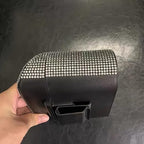 Sparkly Car Trash Car,Hanging Garbage Can with Lid Bling Rhinestone Trash Bin,Litter Container for Vehicle,Office,Home (White)