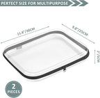 YQBRAO Hard Sided Clear Zipper Case for Storage- Professional-Grade Plastic Clear Zipper Pencil Case,Toy Storage Bins, Toilet