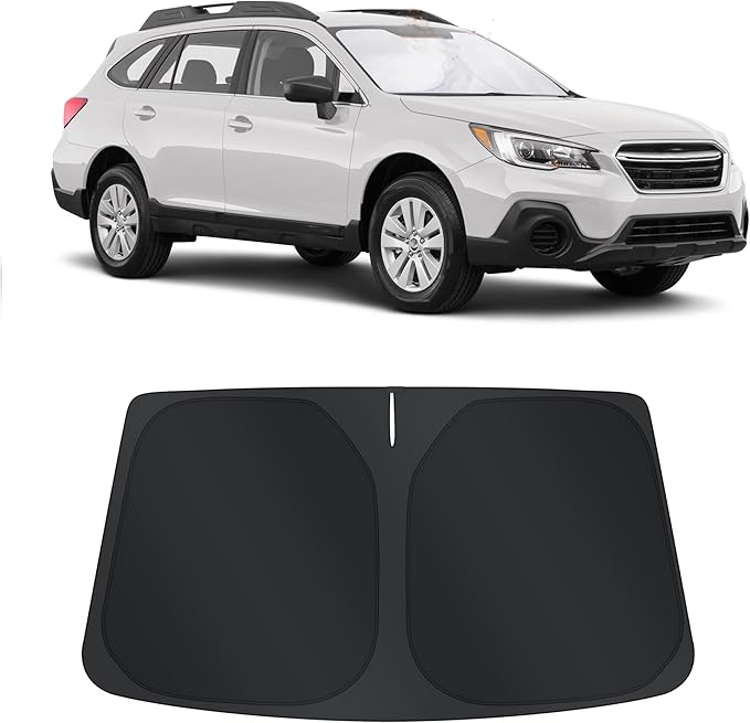 TINGLU Sun Shade for Subaru Outback Wagon 2015-2019 Accessories Windshield Sun Shade Window Shade UV Rays Protection Sun Visor Cover with Steering Wheel Sunshade Storage Bag