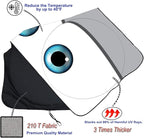 GVEN Windshield Sun Shades Car Sun Shade Protector Blocks UV Rays for Full-Size Sedan & SUV, Mid-Size SUV, Sports Cars, Wagon and Mid-Size Pickup Truck Car Accessories (Eyes-Grey, L)