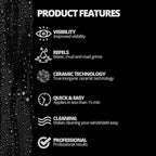 CERAKOTE Ceramic Glass Coat Protectant Pro Pack (20 Count Wipes) - Hydrophobic Automotive Rain Repellant, Long-Lasting and Du