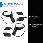 TRQ Driver & Passenger Side Power Heated Mirror Set Paint to Match with Turn Signal Compatible with 2013-2014 Subaru XV Cross