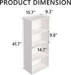 Wooden 4 Cube Storage Organizer, 4 Tier Tall Modern Bookshelf Freestanding Storage Display Organizer, Versatile Cubes Shelf a