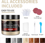 Leather Recoloring Balm and Leather Repair Kit for Furniture, Beige Leather Dye for Couches, Car Seats, Leather Paint & Stain