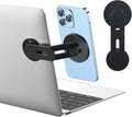 Magnetic Phone Holder for Laptop, MagSafe Laptop Phone Mount for iPhone 17/16/15/14/13/12 & All Phones, 180°Adjustable Phone Side Mount for Monitors for Tesla (Black)