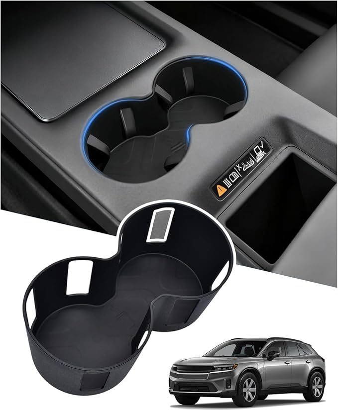 Cup Holder Inserts Compatible with Honda Prologue EV/Acura ZDX 2026 2025 2024, Non-Slip TPE Center Console Cup Holder Protector Organizer for Prologue EV/ZDX Interior Accessories