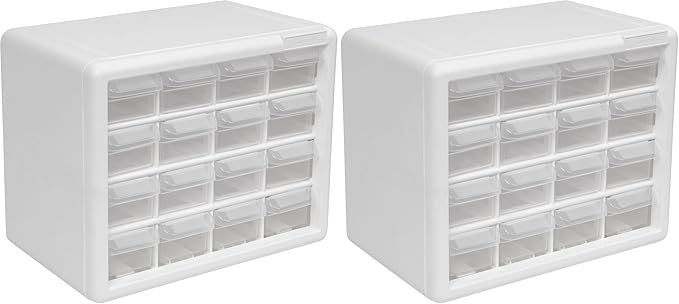 Akro-Mils 16-Drawer Plastic Drawer Storage Cabinet for Garage Organization, Beads, Makeup Organizer, Building Bricks Storage,