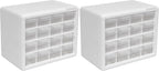 Akro-Mils 16-Drawer Plastic Drawer Storage Cabinet for Garage Organization, Beads, Makeup Organizer, Building Bricks Storage,