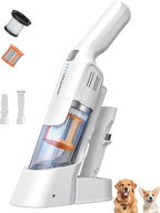 Aspiron Cordless Handheld Vacuum, 24KPA Powerful Car Vacuum, 2-Speed, 2 Charging Methods, Wireless Charger, Ergonomic Handle,