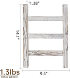 FUIN Wooden Tea Towel Ladder, Mini Ladder Towel Rack Display Hanger, Small Rustic Farmhouse Tea Towel Stand Holder for Countr