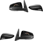 TRQ 2 Piece Driver and Passenger Side Mirror Assembly Set Electric Adjustment Heated No Memory Black Compatible with 2014-201