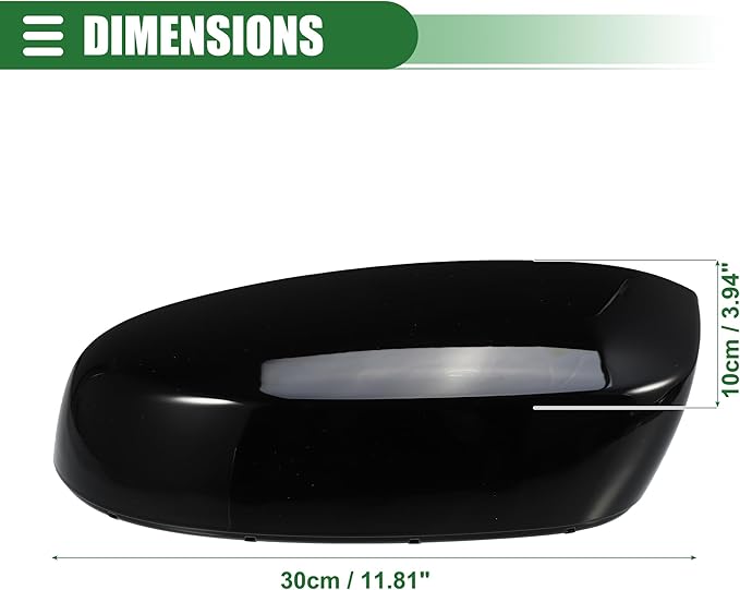 Motoforti Left Driver Side Rearview Mirror Cover, Mirror Cap, for Chevrolet Silverado Tahoe Avalanche for GMC Sierra Yukon, No.25788154, Gloss Black