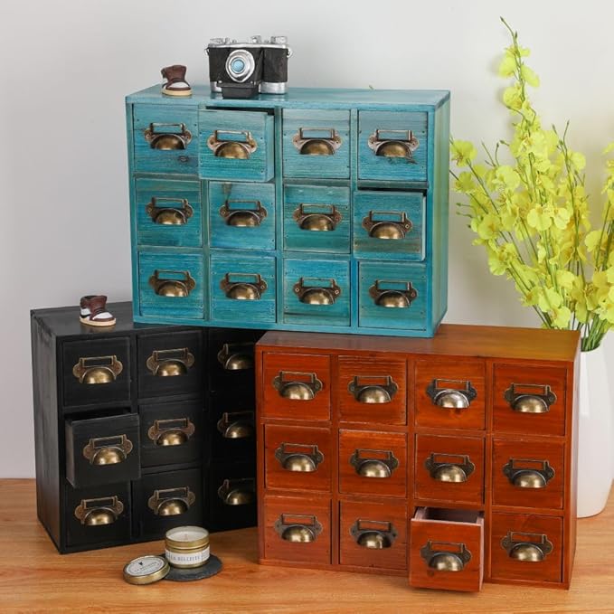 Apothecary Drawers Apothecary Cabinet with Drawers Card Catalog Cabinet Wooden Card Catalog Wooden Storage Box for Desktop Or