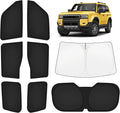 KUST Car Window Shades for Toyota Land Cruiser Prado 250 2024-2025 2026 Windshield Sun Shade Side Window Cover UV Block Privacy Protection Accessories for Camping Blackout Rear Back Full Set 8PCS
