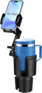 Cup Holder Phone Mount for Car, 2-in-1 Cup Holder Expander with Phone Mount, Universal Adjustable Phone Holder Mount, Long Arm & 360° Rotation for All Smartphones