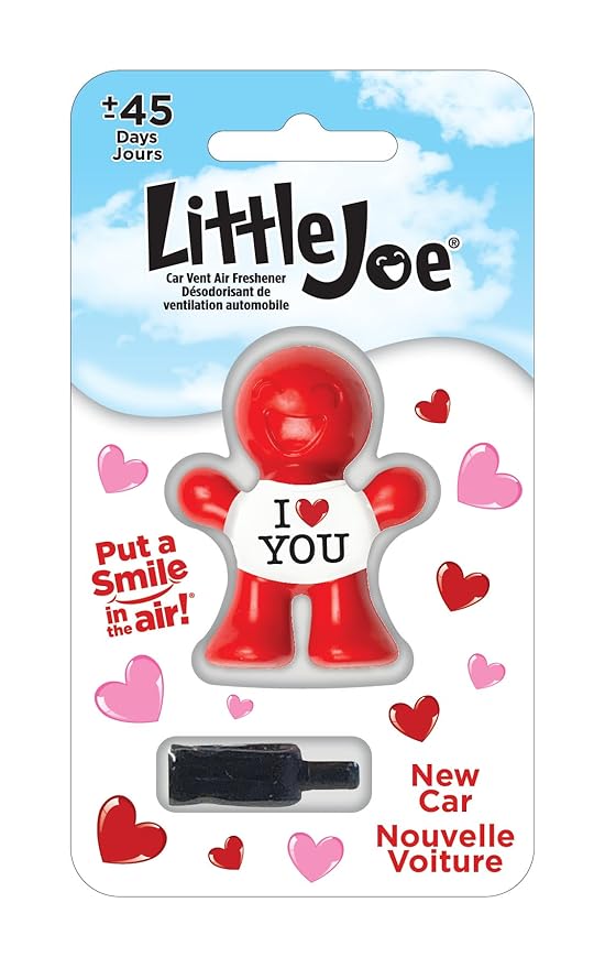 Little Joe 96410-6PK I Love You New Car Scent Car Air Freshener Vent Clip, Fights Odors for up to 45 Days, Long-Lasting Fresh