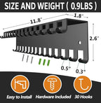 Necklace Jewelry Holder Wall Hanging Organizer Hangers Storage Mounted Shelf with 56 Hooks Tray Display Girls Women Metal Doo
