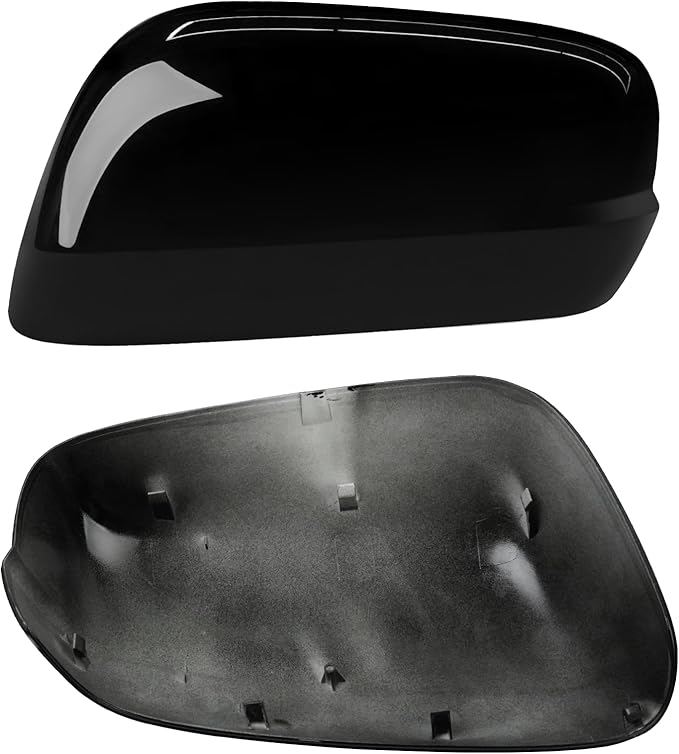OWITAI Compatible with Honda Fit/Jazz Left Driver Side Mirror Cap Cover 2009 2010 2011 2012 2013, Glossy Black Door Rearview Mirror Cover Replacement Without Turn Signal Light for Fit/Jazz
