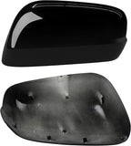 OWITAI Compatible with Honda Fit/Jazz Left Driver Side Mirror Cap Cover 2009 2010 2011 2012 2013, Glossy Black Door Rearview Mirror Cover Replacement Without Turn Signal Light for Fit/Jazz