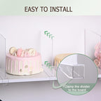 12Pcs Shelf Dividers for Closet Organization, Closet Purse Organizer Acrylic Shelf Dividers Purse Closet Organizer Closet Div