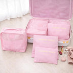 6 Set Travel Packing Cubes for Luggage – Laundry Pouch Organizer Bags, Lightweight Storage Pouches for Clothes, Shoes, and To