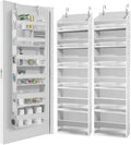 HOMELUX THEORY UPGRADED 6 Tiers Over The Door Organizer Hanging - 100D EXTRA THICK & 50lbs HUGE CAPACITY, 12 Side Mesh Pocket