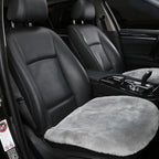 OGLAND 2 Pack FuzzySheepskin Car Driver Seat Covers, Shearling Fluffy Genuine Wool Seat Cushions for Auto Interior Accessorie