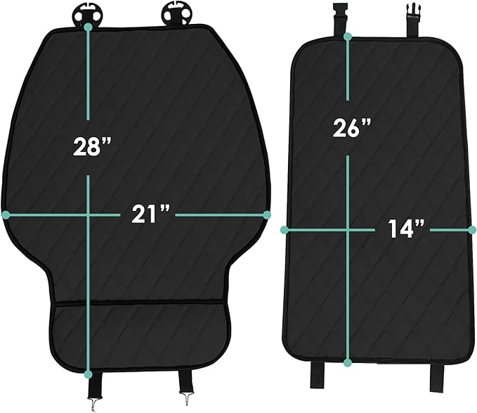 FH Group Car Seat Cushion – Neosupreme Single Front Seat Cover with Front Pockets, Airbag Compatible, Universal Fit Car Seat 