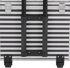 Locking File Box Aluminum Alloy Portable Storage Case with Telescopic Handle Mobile File Organizer with Combination Lock Roll