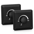 GZV 12V Dimmer Switch, 200W PWM Dimmer Switch - Adjustable Brightness for LED, Halogen, Incandescent & Strip Lights - Compatible with RV, Auto, Truck, Marine, Black, 2Pack