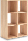 Signature Design by Ashley Piperton 3-Tier Floor Standing 6 Cube Organizer for Living Room, Wood, Works with 10.5" W x 10.5" 