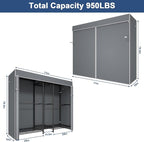 Ulif E12C Pro Heavy Duty Closet Organizer System，Freestanding Clothing Racks for Hanging Clothes，Adjustable Garment Rack 71"W