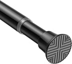 AIZESI Black Adjustable Tension Shower Curtain Rod, 31-77 Inch Spring No Drill Stainless Steel Shower Rods for Bathroom，Close