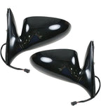 TRQ 2 Piece Driver and Passenger Side Mirror Assembly Set Electric Adjustment Heated No Memory Black Compatible with 1997-200
