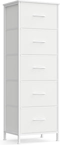 SONGMICS Dresser for Bedroom, Chest of Drawers, Steel, MDF, 5 Non-Woven Fabric Drawers, Storage Organizer Unit, Closet, Entry