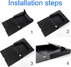 A4 Storage File Boxes Archives Cases, Foldable Plastic File Folder, Thickened to 5.8cm,Large Capacity,Black(Pack of 4)