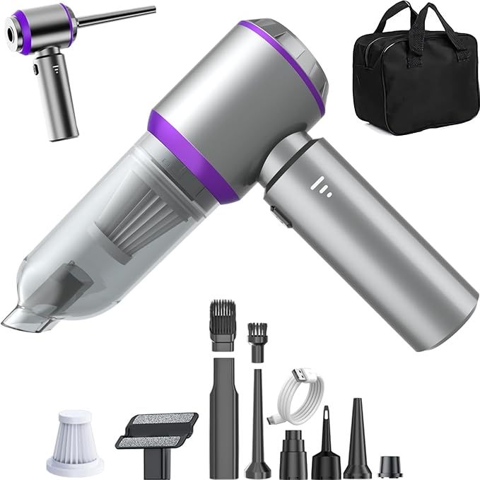 Car Vacuum Cleaner High Power 20000Pa – Cordless Handheld Mini Vacuum & Air Duster for Car & Desk, Home, Office & Camping, Id