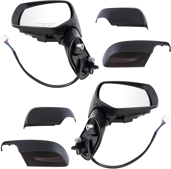 TRQ Driver & Passenger Side Power Heated Mirror Set Paint to Match with Turn Signal Compatible with 2013-2014 Subaru XV Cross