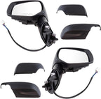 TRQ Driver & Passenger Side Power Heated Mirror Set Paint to Match with Turn Signal Compatible with 2013-2014 Subaru XV Cross